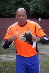 Barry Massey in nets for the All Stars